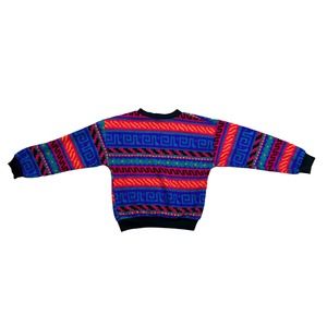 Vintage Made in the USA Colorful 80s 90s Kid’s Sweater Kid’s Size 7